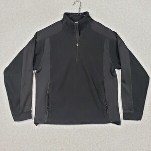 Gorpcore Old Navy Mens Black Large Full Zip Fleece Jacket Mixed Media Hybrid